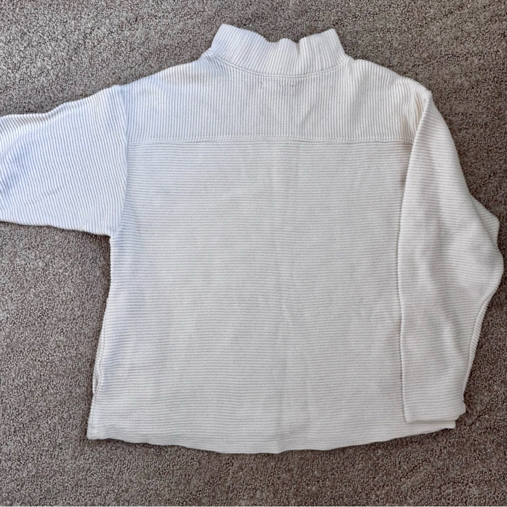 Madewell Cream drop shoulder cotton sweater